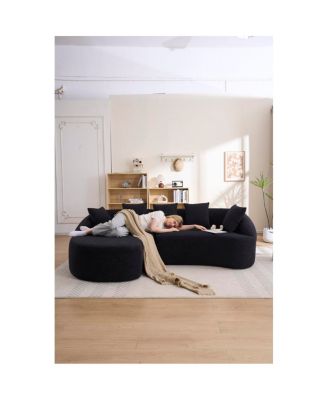 Compression L-Shape Sectional Sofa,Modular Chenille Couch