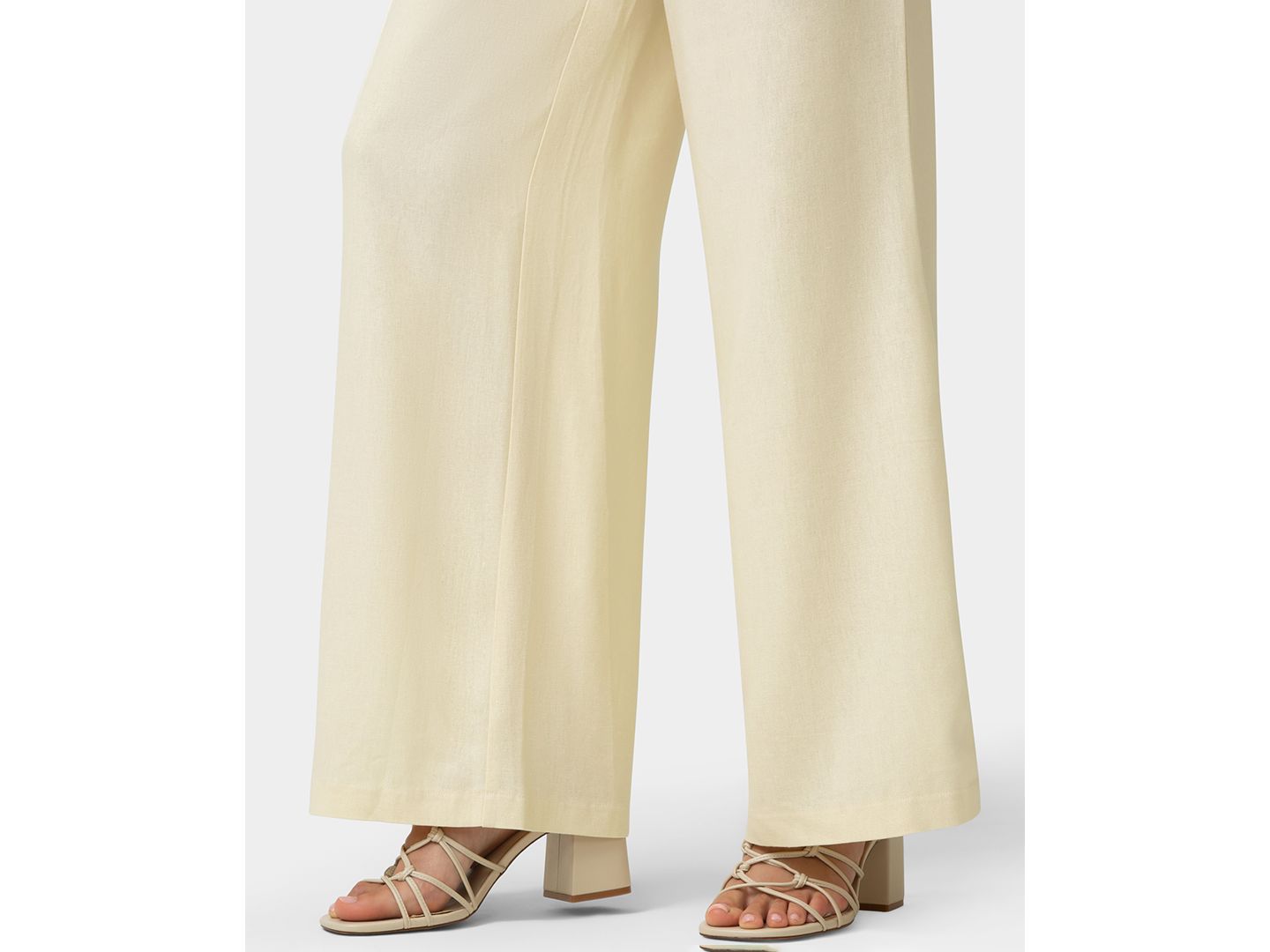 Женские брюки Hue Coastal Linen Palazzo Pant, цвет: Экрю — фото 5