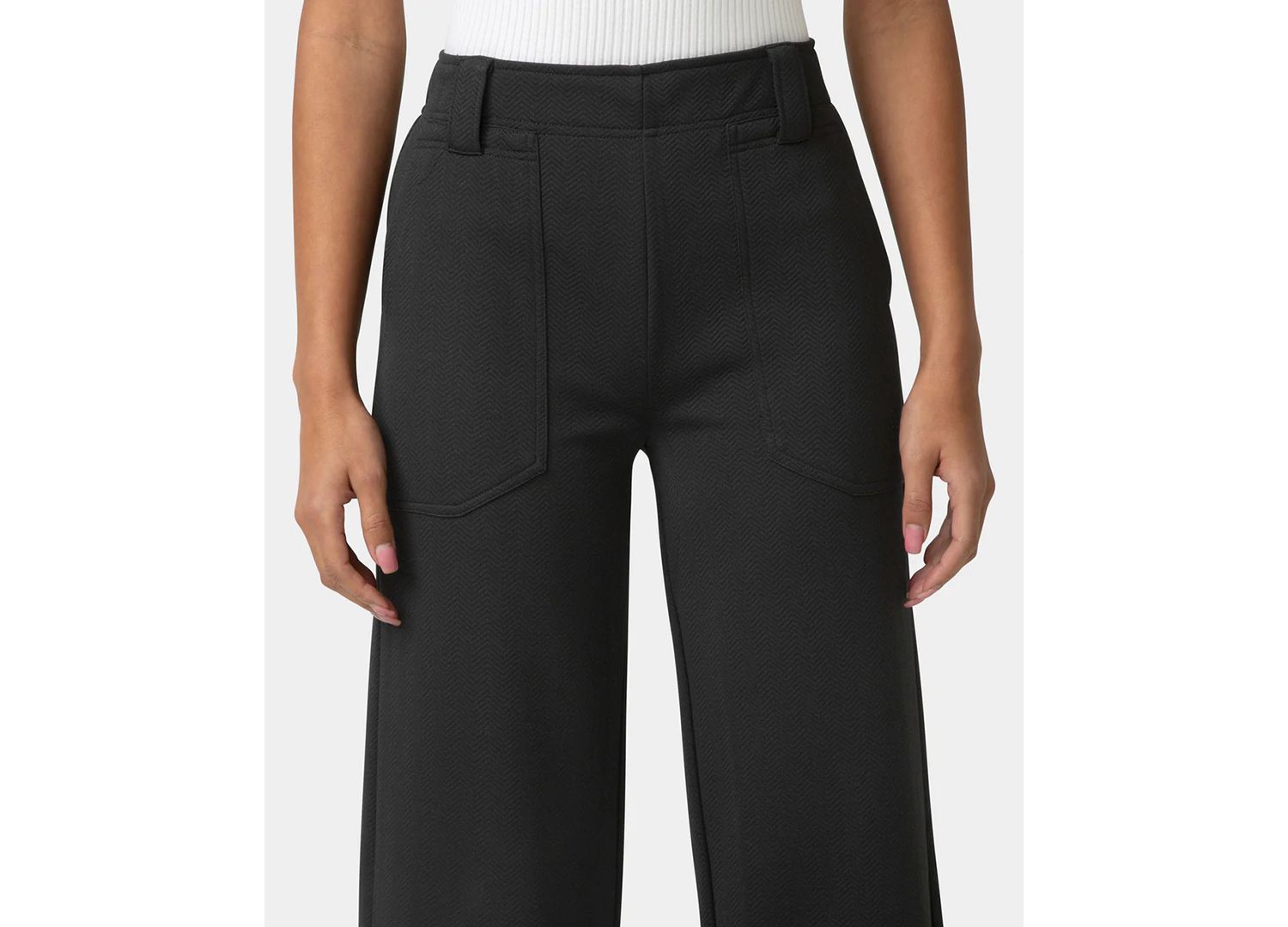Women's Textured Cropped Wide-Leg Pant