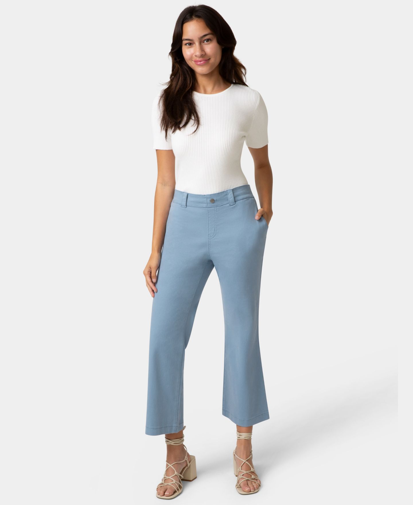 Женские брюки Hue Ultra Stretch Chino Kick Flare Pant, цвет: Синий — фото 1