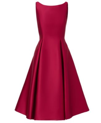 Women's Boat-Neck Fit & Flare Midi Dress
