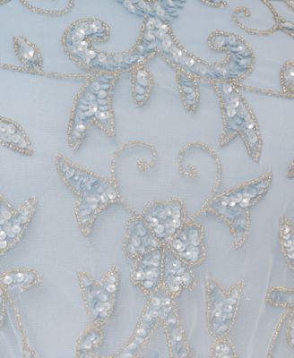 Women's Boat-Neck Beaded Blouson Gown