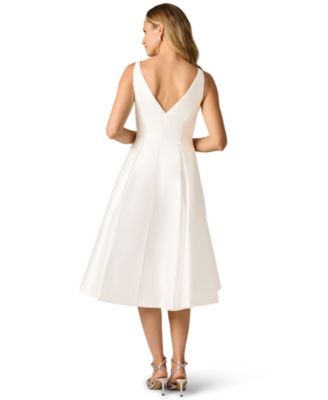 Women's Boat-Neck Fit & Flare Midi Dress