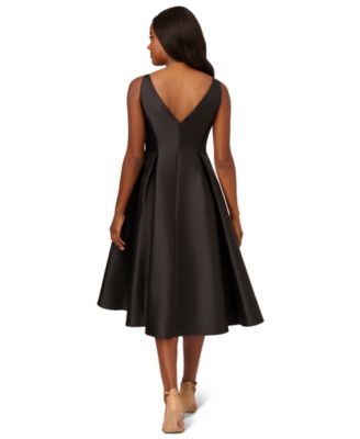 Women's Boat-Neck Fit & Flare Midi Dress