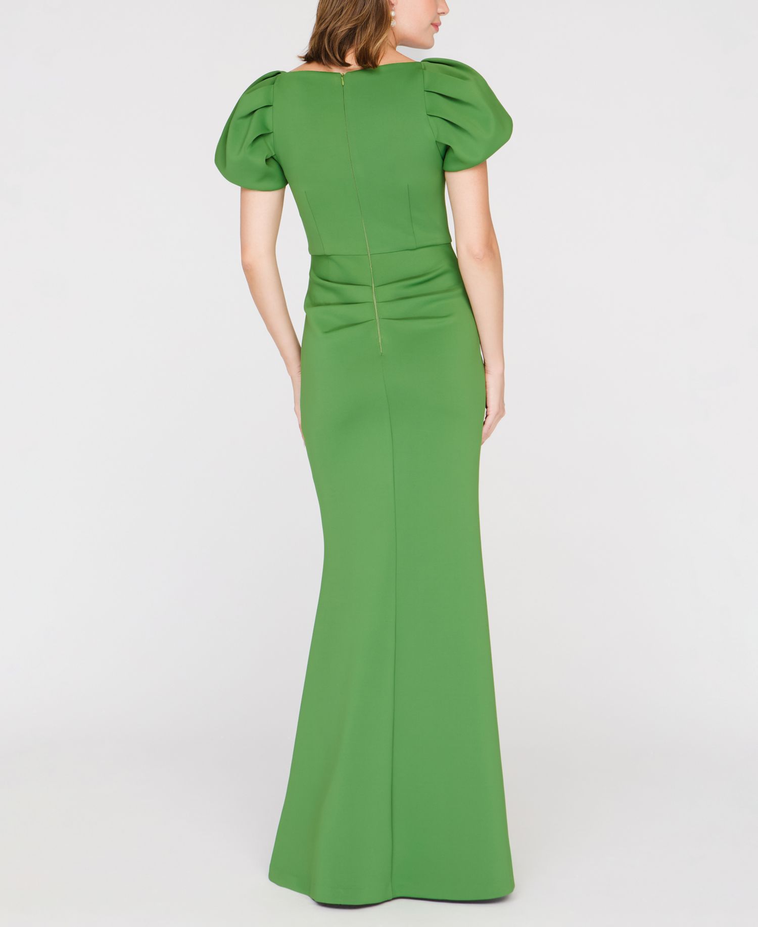 Women's Scotlyn Flutter-Sleeve Square Neck Mermaid Gown