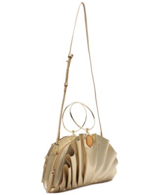 Ravena Small Gold-Tone Ring Handle Clutch