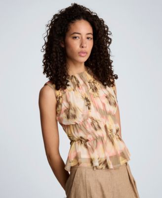 Women's Mock Neck Sleeveless Tank Top