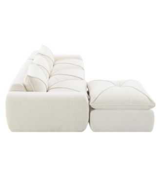 116" Fully Compressed Sofa - No Assembly Chenille