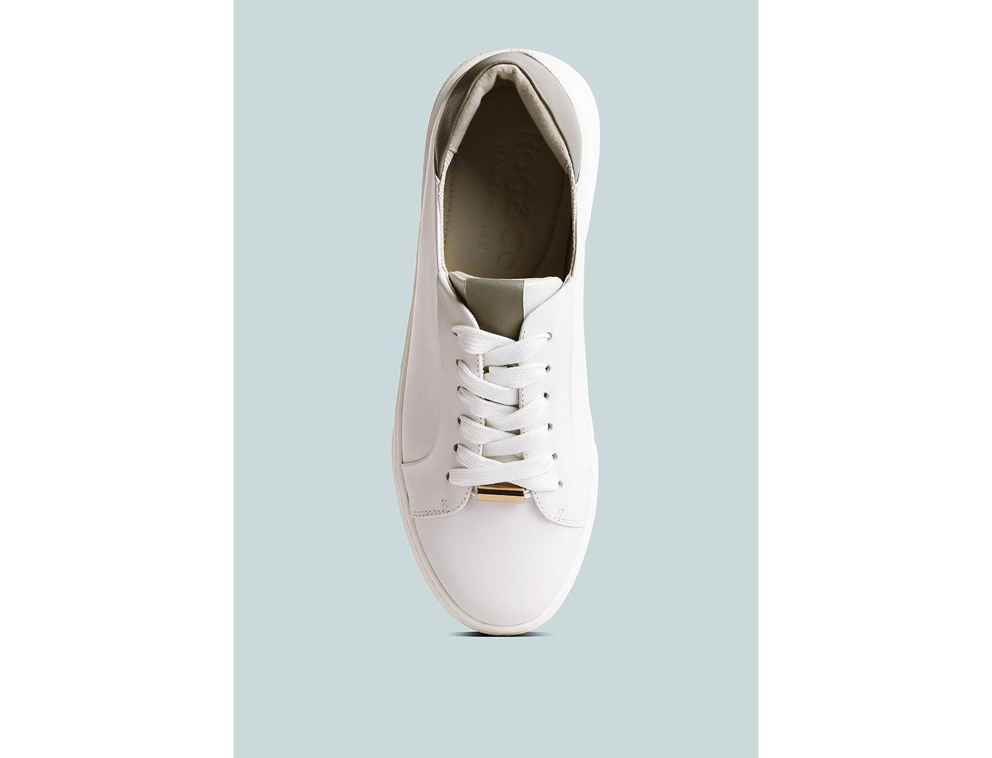 Женские кроссовки Rag & Co Schick Lace Up Leather, цвет: Серый — фото 7