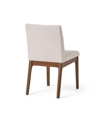 5-Piece Dining Table Set with Solid Wood Table and 4 Upholstered Chairs