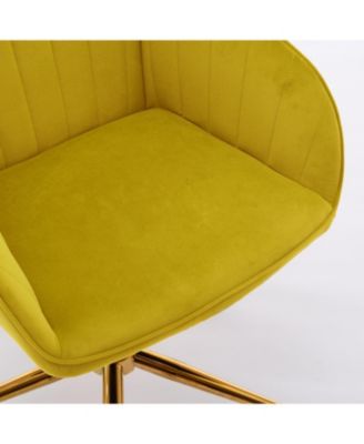 Grand Velvet Ergonomic Office Chair with Luxurious Gold Base