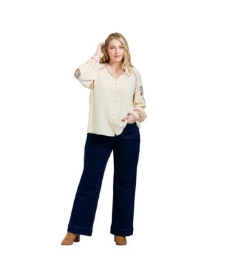 Women's Plus Size Chloe Embroidered Blouse