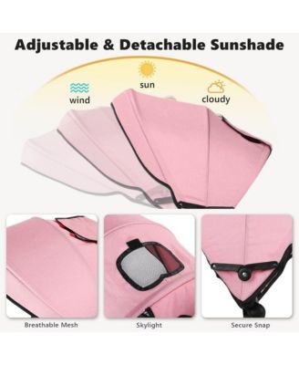 8-in-1 Folding Kids Tricycle Stroller with Adjustable Push Handle, Convertible Toddler