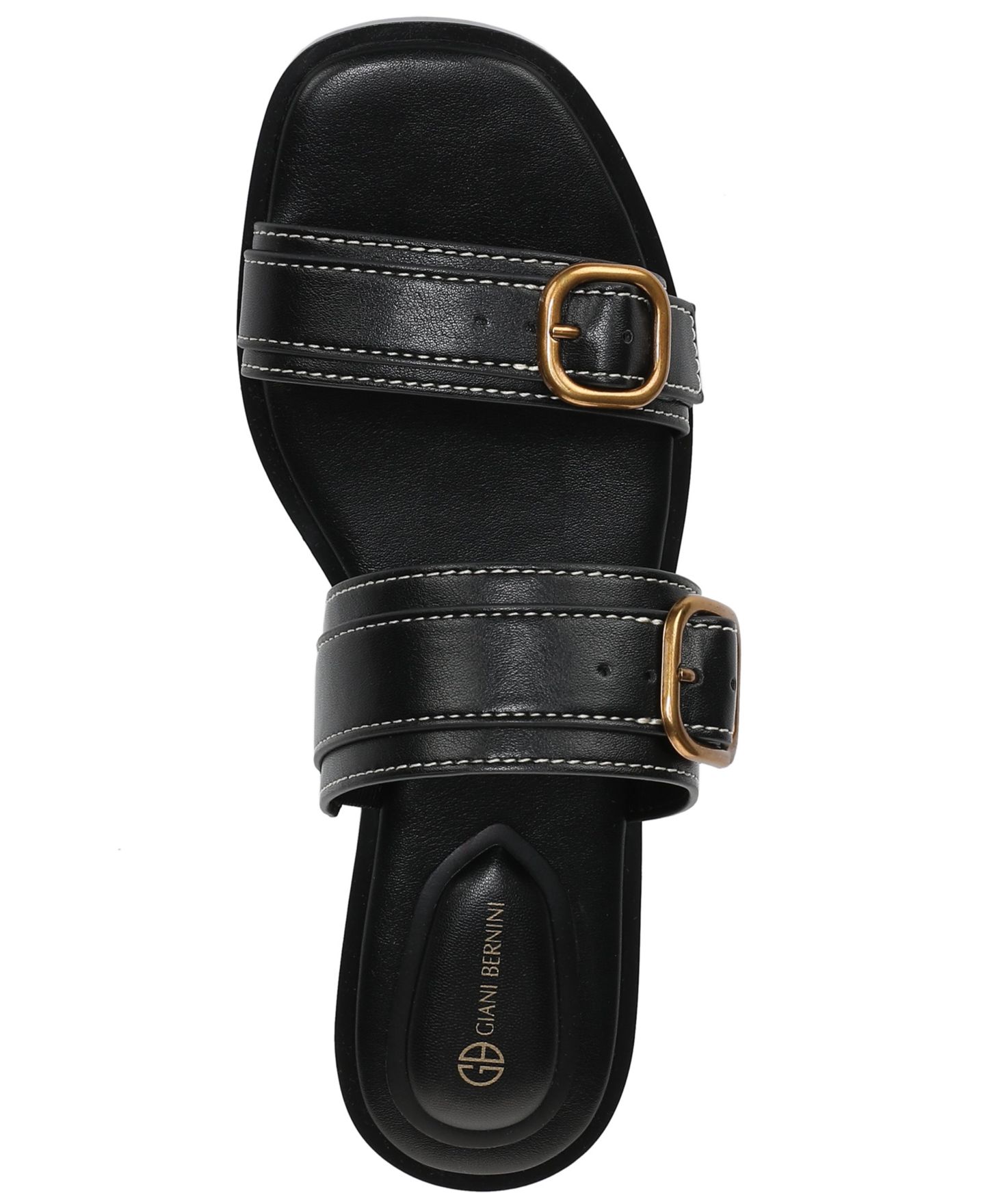 Женские сандалии Giani Bernini Scottiee Double Band Slide Flat, цвет: Чёрный — фото 4
