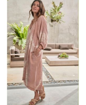 Women's Ocean+Main Tie Dye Gauze Dress with Pockets