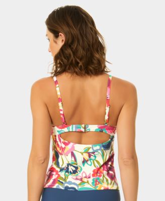 Women's V-Neck Ruffle Tankini Top