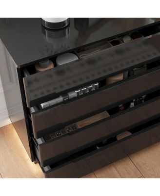 8-Drawer Wood Double Dresser Chest of Drawers