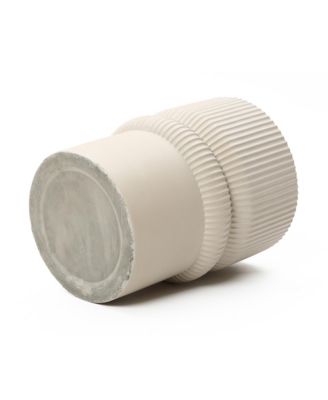 Minimalist MgO Patio Table, Tall Round Side Table for Outdoor Spaces