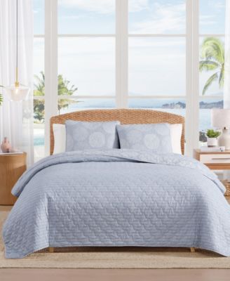 Ocean Island Cotton Reversible 3-Pc. Quilt Set, Full/Queen