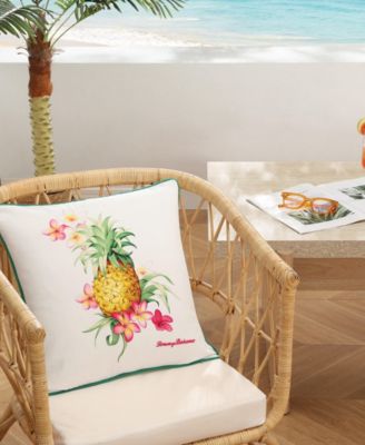 Pineapple Botanic Cotton Decorative Pillow, 20" x 20"