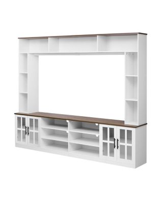 95.5" Entertainment Center with Bookshelves for TVs up to 80