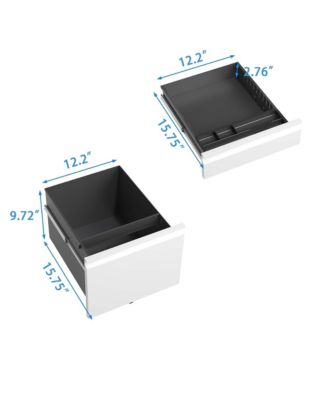 3 Drawer Mobile File Cabinet with Lock, Metal Filing Cabinets for Home Office Organizer, Fit A4/Letter/Legal