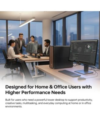 OmniDesk Tower Desktop Intel Core Ultra 7 64GB RAM NVIDIA GeForce RTX 5060 4TB SSD Storage Windows 11 Pro