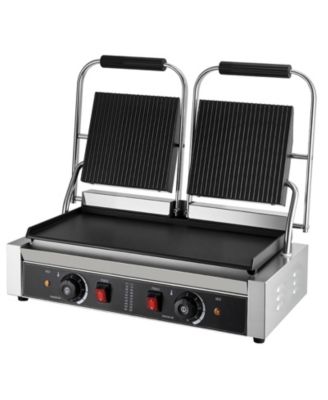3600W Commercial Electric Panini Press Grill with Dual Plates and Temperature Control