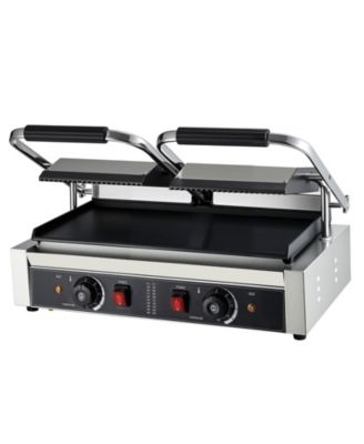 3600W Commercial Electric Panini Press Grill with Dual Plates and Temperature Control