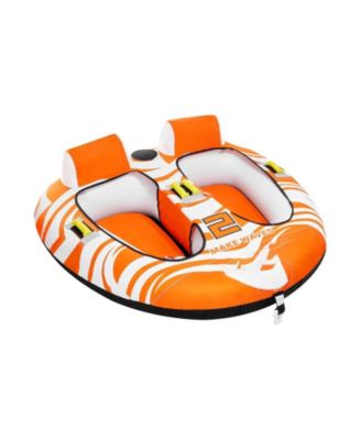 2-Person Towable Boat Tube with Dual Cockpits and Nylon Cover