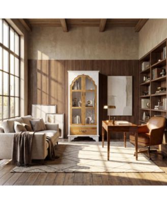 Wooden 3-Shelf Standard Bookcase with Acrylic Door, Drawer