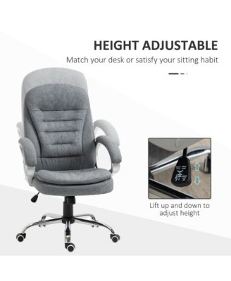 High Back Home Office Executive Chair with Adjustable Height and Thick Padding