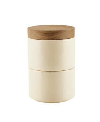 Ceramic 2-Piece Stacking Spice Box Set with Lid