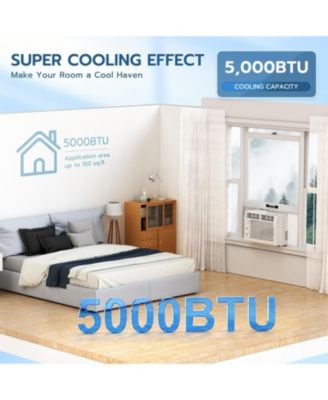 5000 BTU Window AC for 150 Square feet Sleep Mode