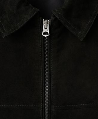 Men's Suede Leather Zipper Jacket