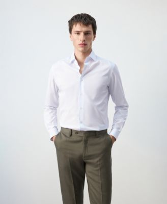 Men's Cotton Striped Slim-Fit Shirt