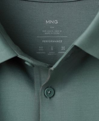 Men's Comfort Stretch Button Polo Shirt