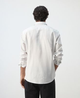 Men's Lyocell Striped Regular-Fit Shirt