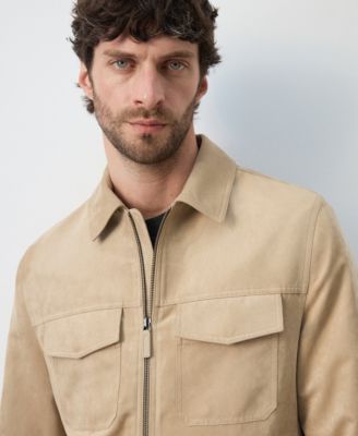 Men's Suede-Effect Pockets Jacket
