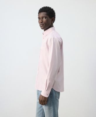 Men's Cotton Striped Relaxed-Fit Shirt