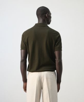 Men's Cotton Fine-Knit Polo Shirt