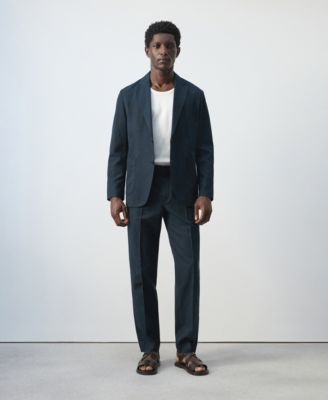 Men's Slim-Fit Linen-Lyocell-Blend Pants