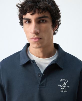 Men's Cotton Embroidered Graphic Polo Shirt