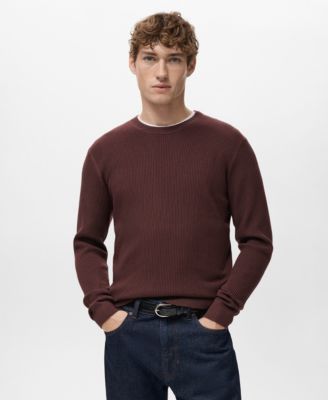 Men's Fine Rib-Knit Cotton Sweater