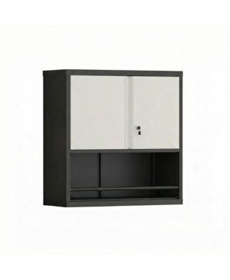 Metal Adjustable 2 Doors Metal Kitchen Pantry Cabinet With Adjustable Shelves