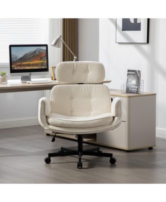 Modern Swivel Gaming Chair PU Lounge Desk Chair with Wide Seat, Swivel Office Chairs