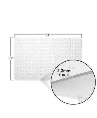 30" x 48" Office Chair Desk Floor Mat for Low Pile Carpet