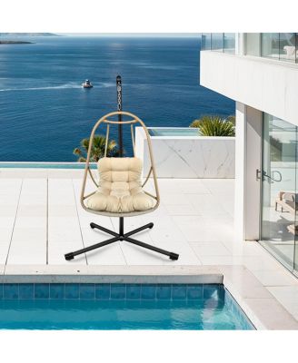 Egg Swing Chair with Stand & Cushion (Indoor/Outdoor)