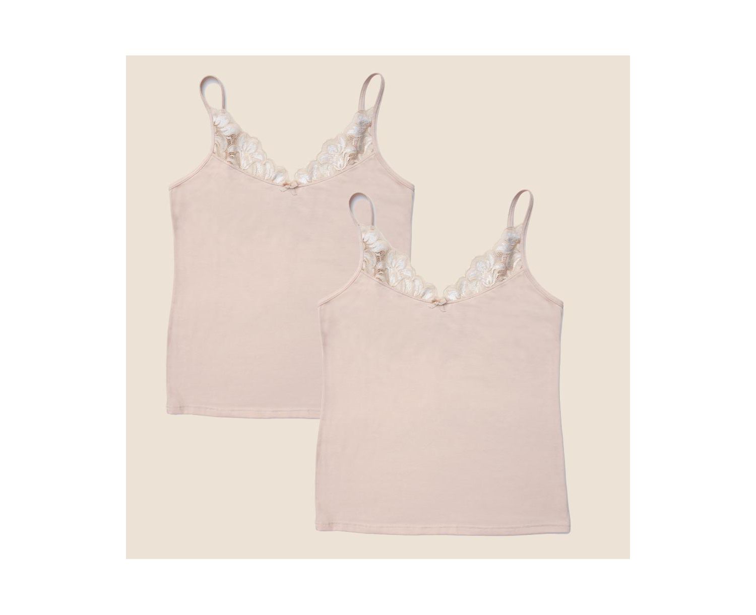 Women's Luna Lace Cotton Cami 2PK