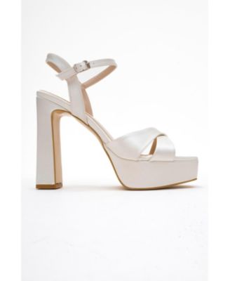  women's Yulia Cross-Strap Platform Heel Sandal